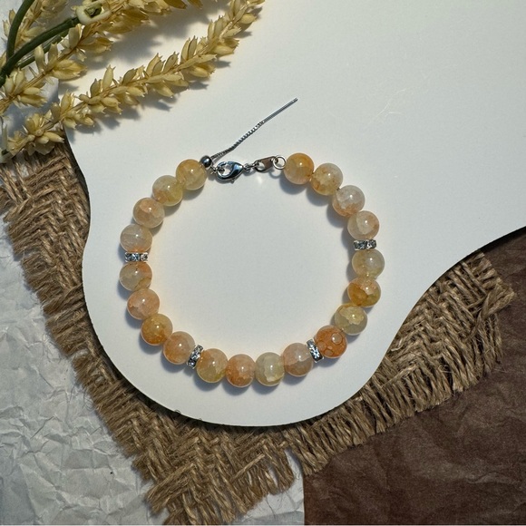 Peach Glow Beaded Bracelet - Picture 1 of 5